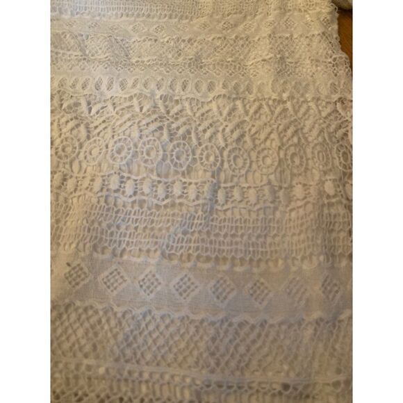 J. Crew, women's white lace front short sleeve blouse size 2 - Picture 2 of 7